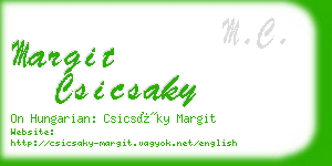 margit csicsaky business card